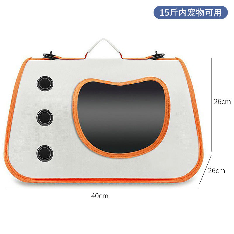 Wholesale cat bag convenient pet folding pet bag cat breathable space capsule single shoulder portable dog backpack