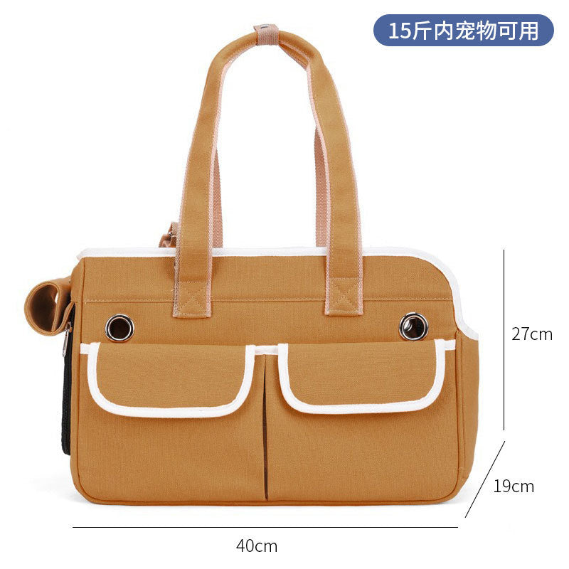 Spot pet bag portable breathable car cat bag hand-held foldable pet box multifunctional dog bag cross-border