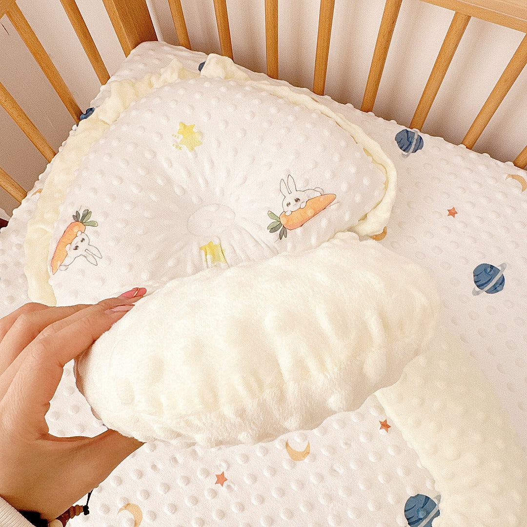 ins baby comfort pillow bean velvet U-shaped pillow anti-head tilt shaping pillow anti-startle baby sleeping pillow