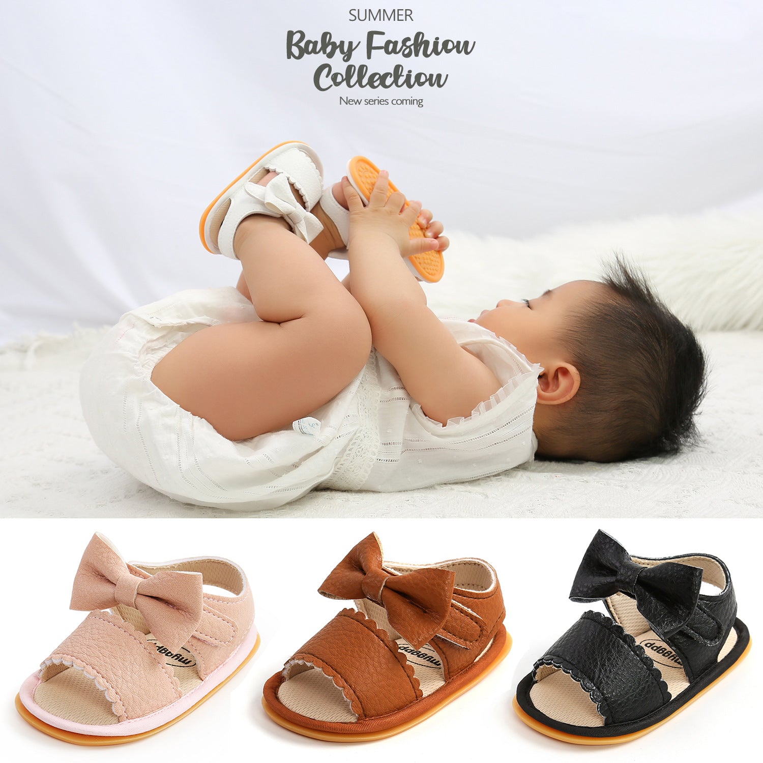 Summer baby sandals baby shoes toddler shoes bow shoes M2001