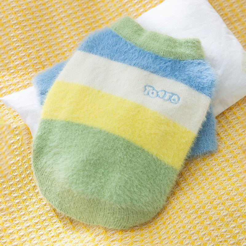 Spring and Autumn Pet Sweater Warm Small and Medium Puppies Teddy Bichon Pomeranian Knitted Cardigan Cat Dog Clothes