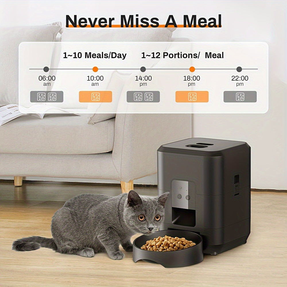 Amazon's hot-selling pet smart feeder for dogs and cats, automatic feeding bowl, timed quantitative Wif remote feeding