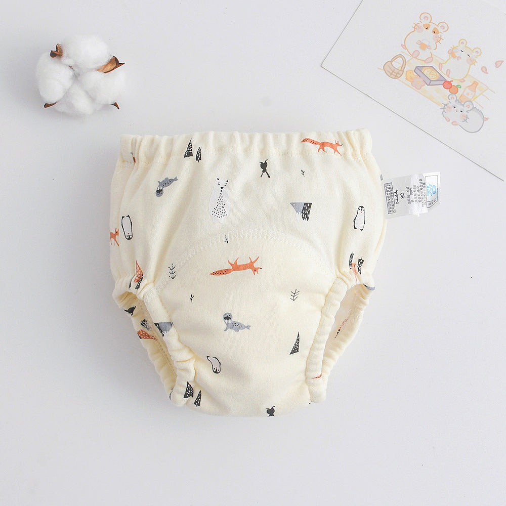 ins cartoon baby pee training pants pure cotton gauze diaper learning pants baby waterproof diaper pocket diaper pants