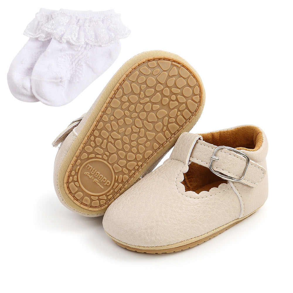 Spring baby princess shoes rubber sole baby shoes toddler shoes for women M1988