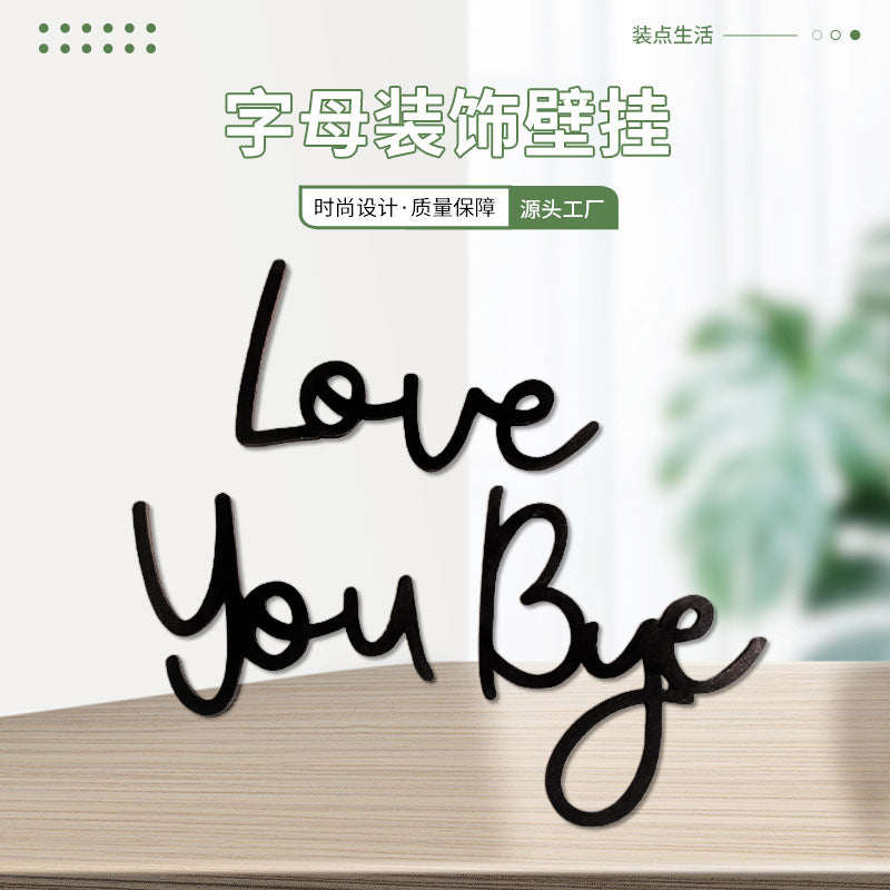 New wooden letter shape Father's Day, Halloween, Christmas atmosphere decoration combination ornaments wholesale