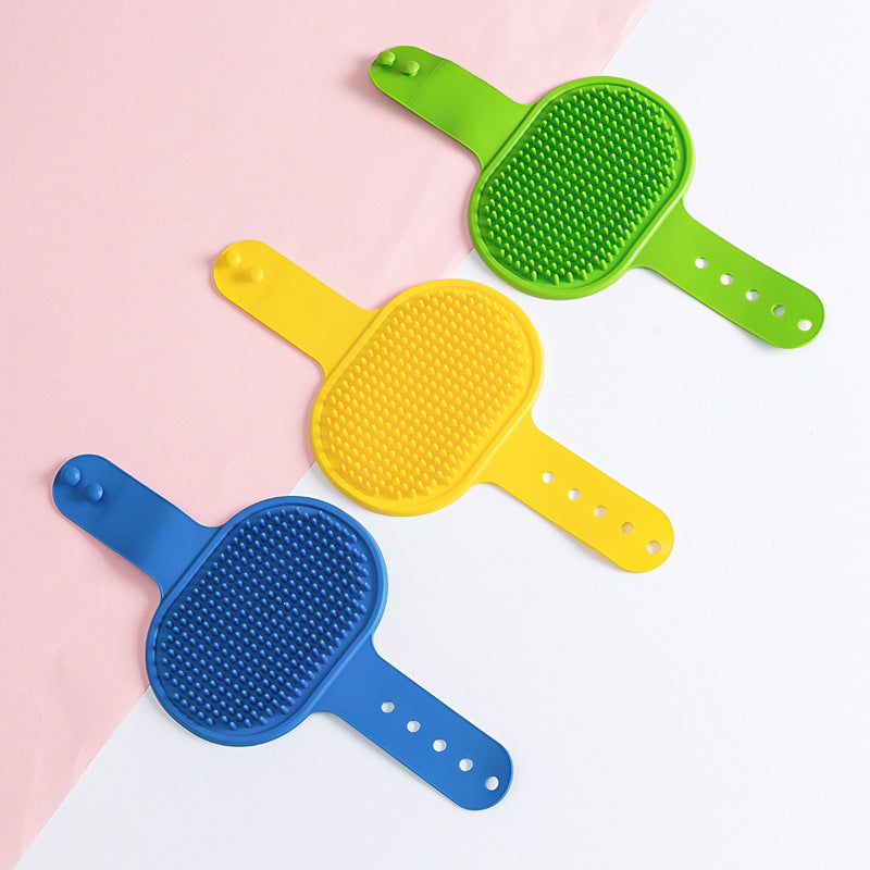 Toy silicone scratcher adjustable gloves massage brush pet comb dog cat clean combing bath brush