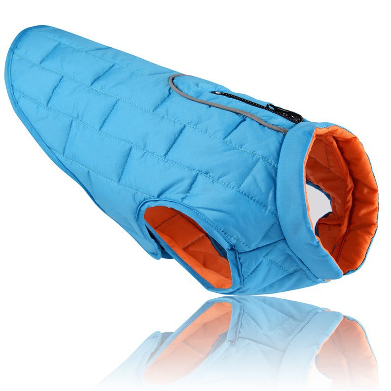 Autumn and Winter Pet Clothes Two-color Plaid Dog Clothes Dog Cotton Winter Jacket Amazon Pet Supplies