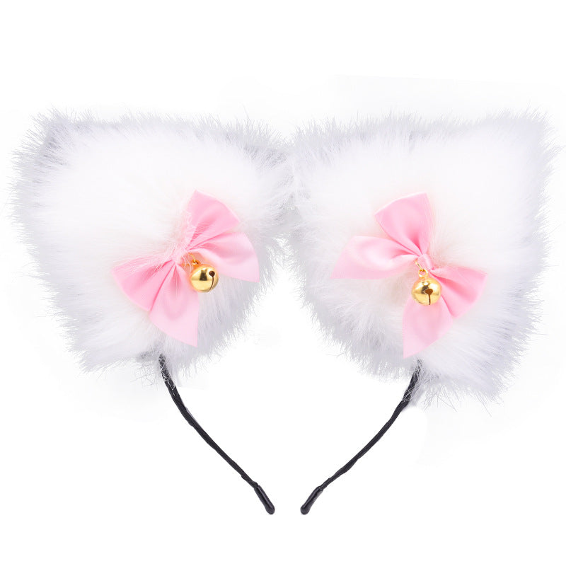 Amazon cross-border cat ear bell headband Cos cat girl hair accessories Christmas Halloween headdress accessories