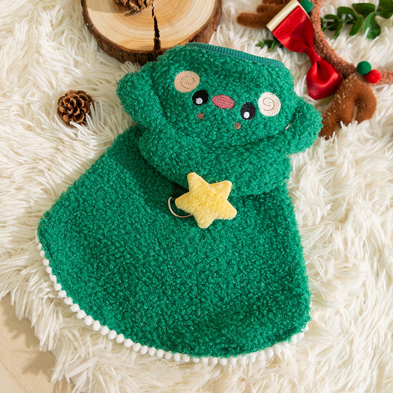 Puppy Autumn and Winter Christmas Elk Pet Sweater Cat Two-legged Knitted Sweater Warm Teddy Pet Clothes