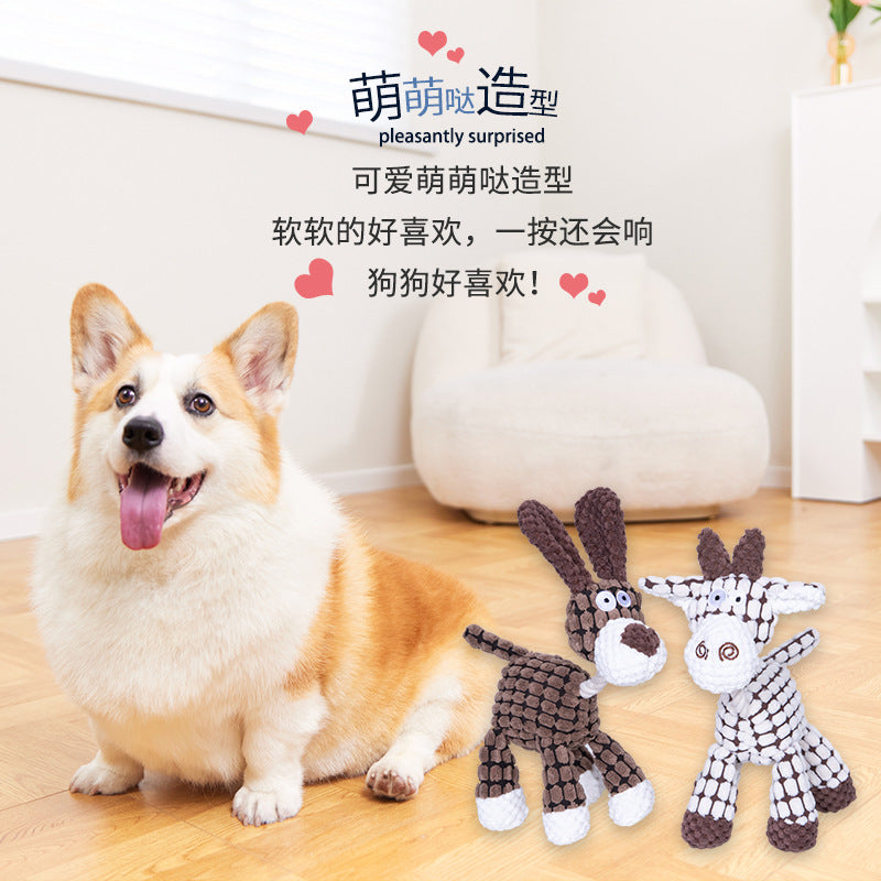 Amazon Pet Sound Dog Cotton Rope Teeth Bite Resistant Toy Rope Dog Toy Plush Sound Interactive Toy
