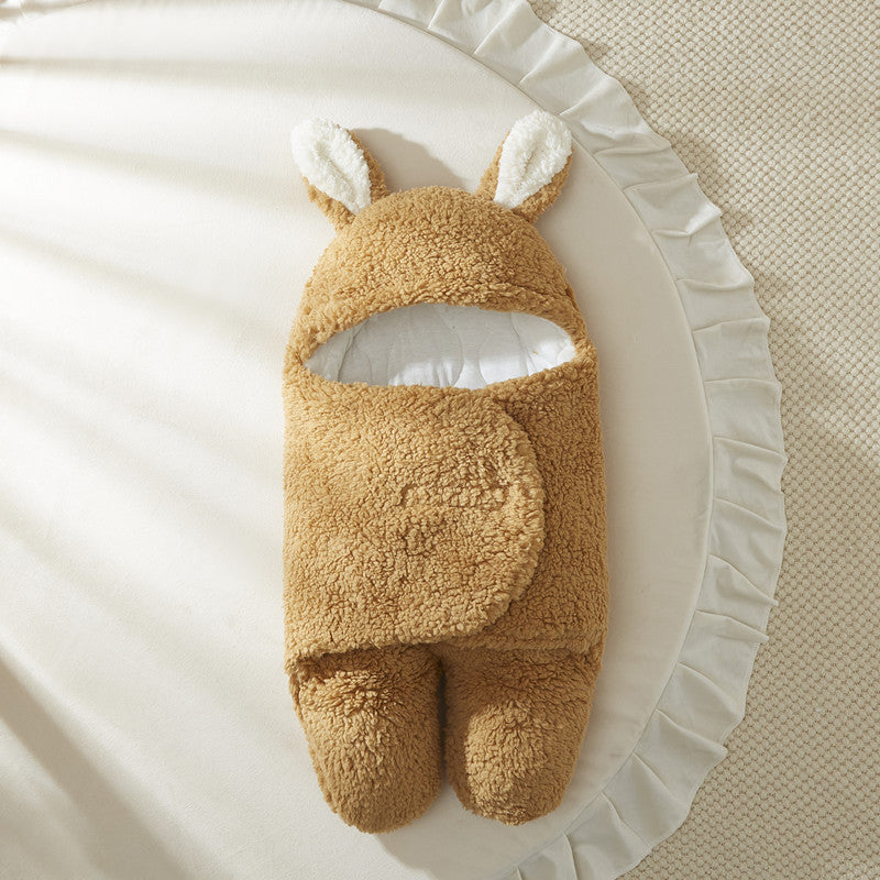 Baby blanket winter newborn swaddle supplies newborn baby wrap outdoor swaddle clothes thickened sleeping bag spring and autumn