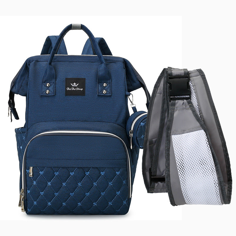 Mommy bag two-piece set with baby carrier multi-functional mother and baby bag with multiple pockets for going out portable mommy bag