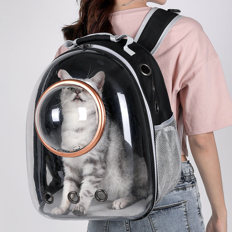 Pet bag new style fashion trend leisure style simple pet backpack large capacity space capsule breathable cat bag