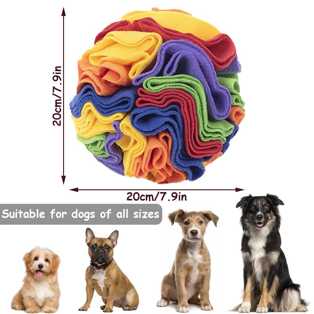 Cross-border hot selling pet sniffing pad dog sniffing ball pet sniffing snack ball pet toy rainbow ball