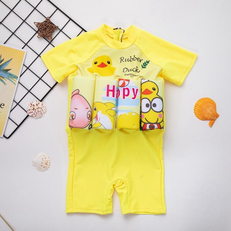 Uoa2023 new children's swimsuit one-piece buoyancy boys and girls swimsuit baby cute swimming equipment summer