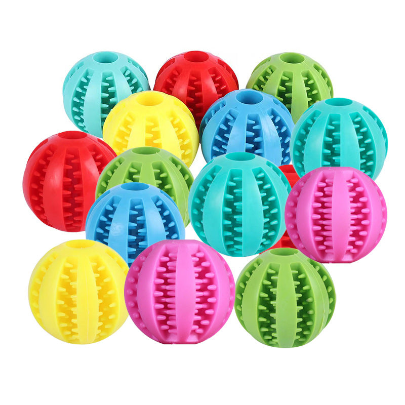 Amazon pet toy ball dog toy rubber chew-resistant teeth cleaning ball dog toy ball wholesale