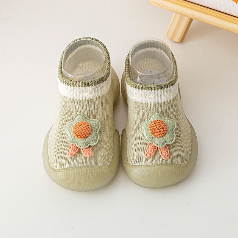 Baby learning shoes non-slip soft sole baby shoes breathable mesh socks shoes one-step boys and girls shoes spring and summer 1 year old