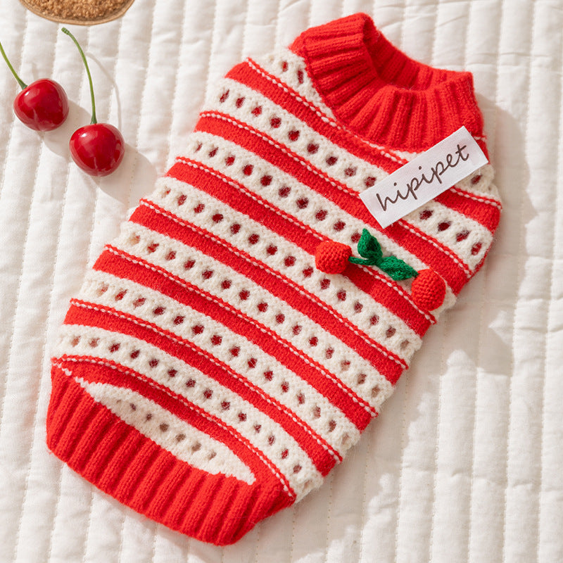 Autumn and winter joint cat clothes thick warm pullover sweater Teddy dog two-legged clothes pet clothes