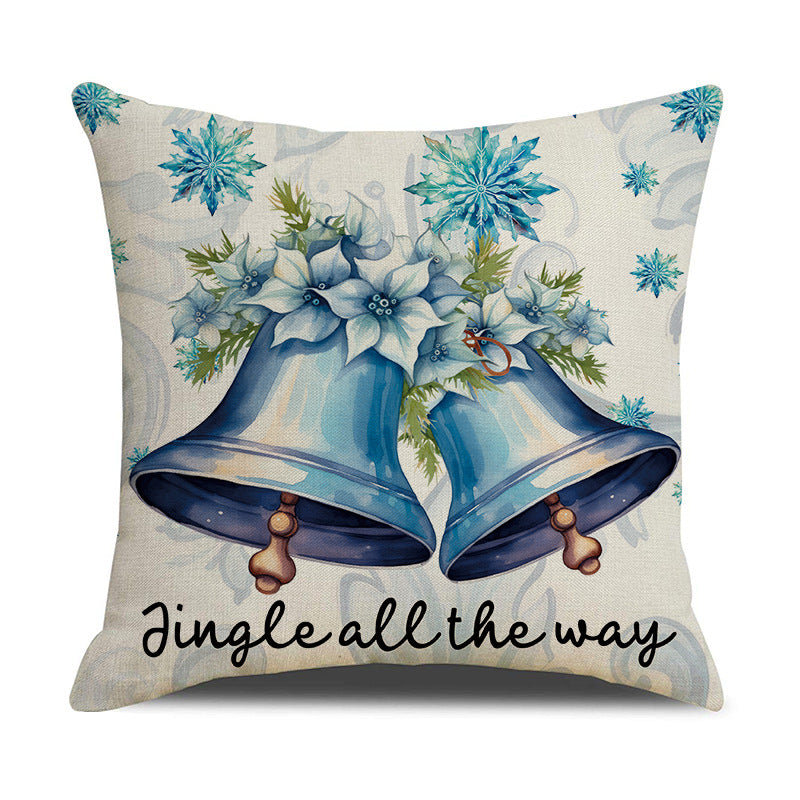 Amazon's new Halloween pillow case cartoon print snowman pillow living room decoration Santa Claus pillow cushion