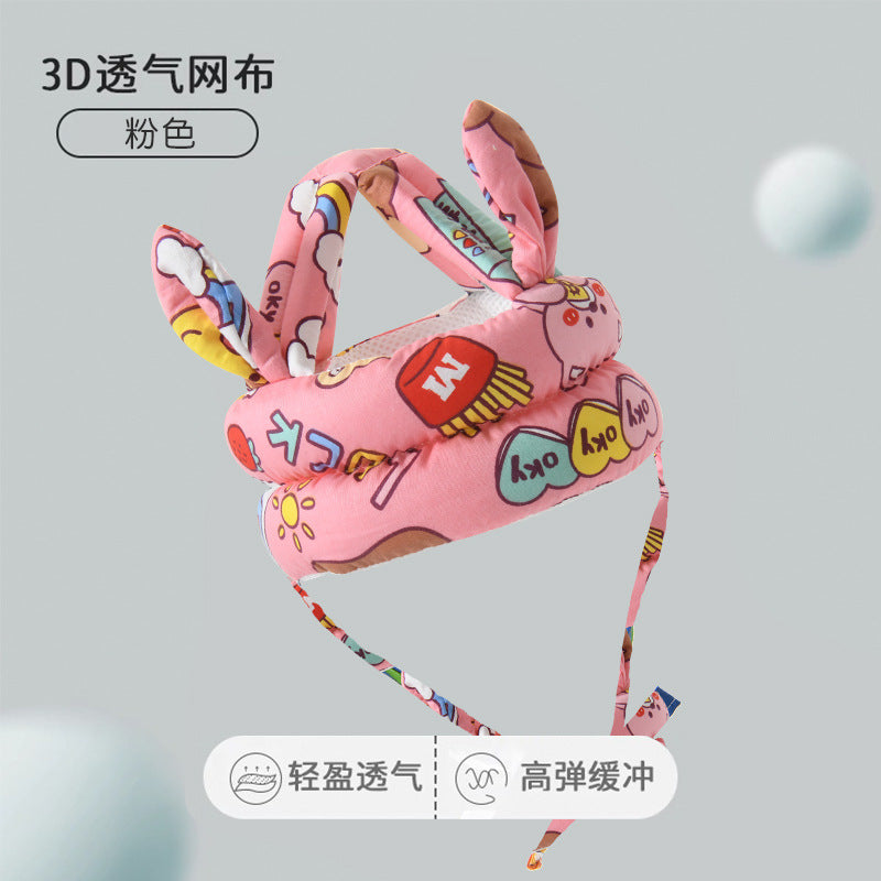 Baby learning to walk head protection anti-fall hat baby learning to walk head protection pad children's anti-collision pillow artifact summer breathable