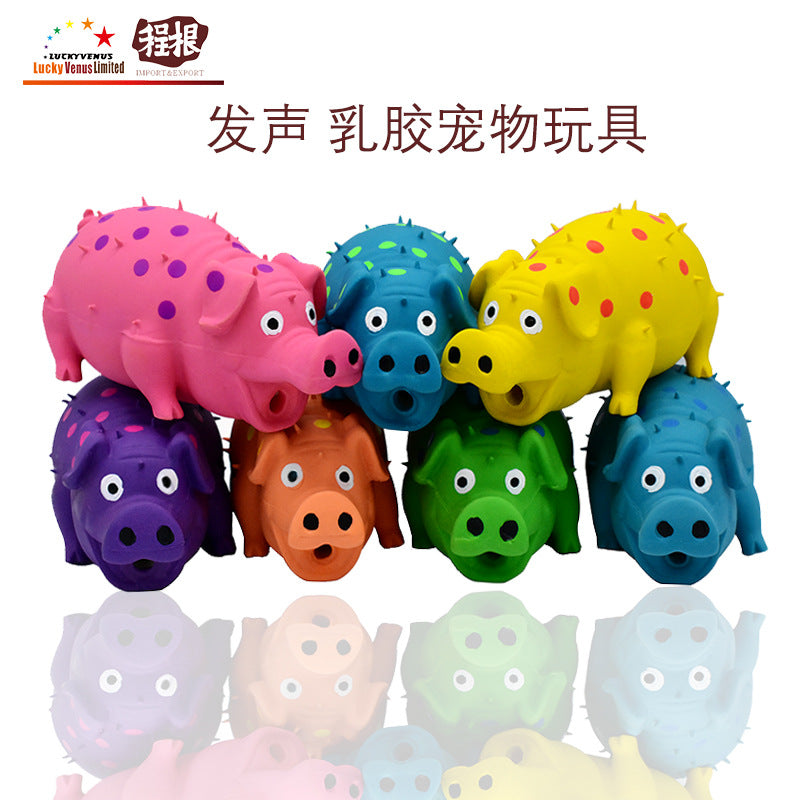 Dog sound toy screaming pig latex bite-resistant self-entertainment boredom relief puppy Corgi large dog pet dog supplies
