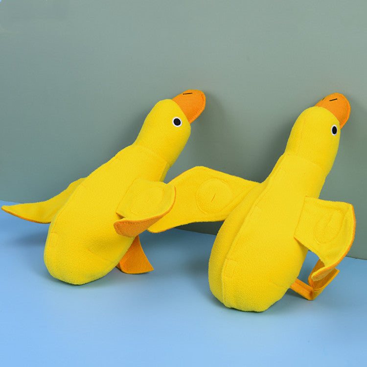 New Spot Pet Plush Sound Toy Medium and Large Dog Sniffing and Bite-resistant Educational Big Yellow Duck Dog Toy