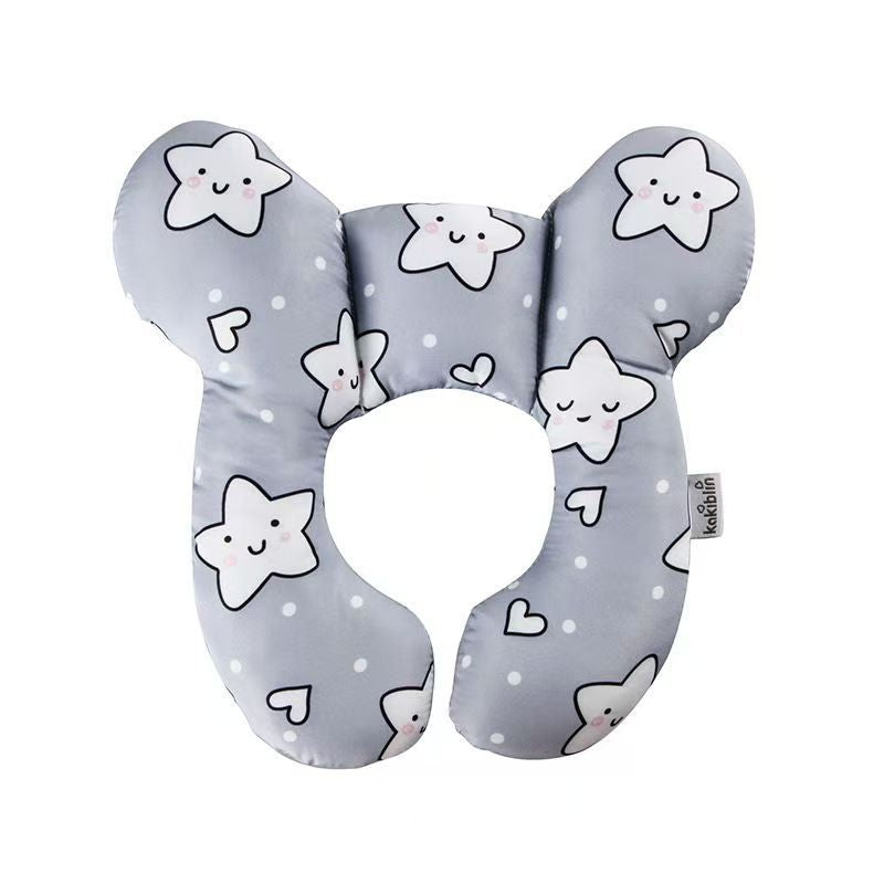 New style cartoon children's pattern children's U-shaped pillow travel stroller neck protection baby head shaping pillow spot