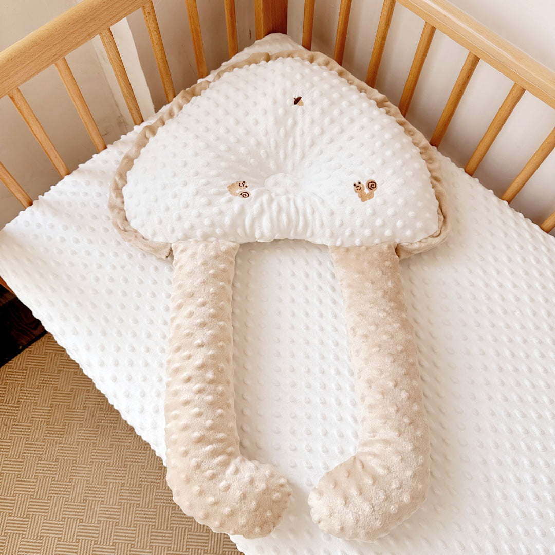 ins baby comfort pillow bean velvet U-shaped pillow anti-head tilt shaping pillow anti-startle baby sleeping pillow