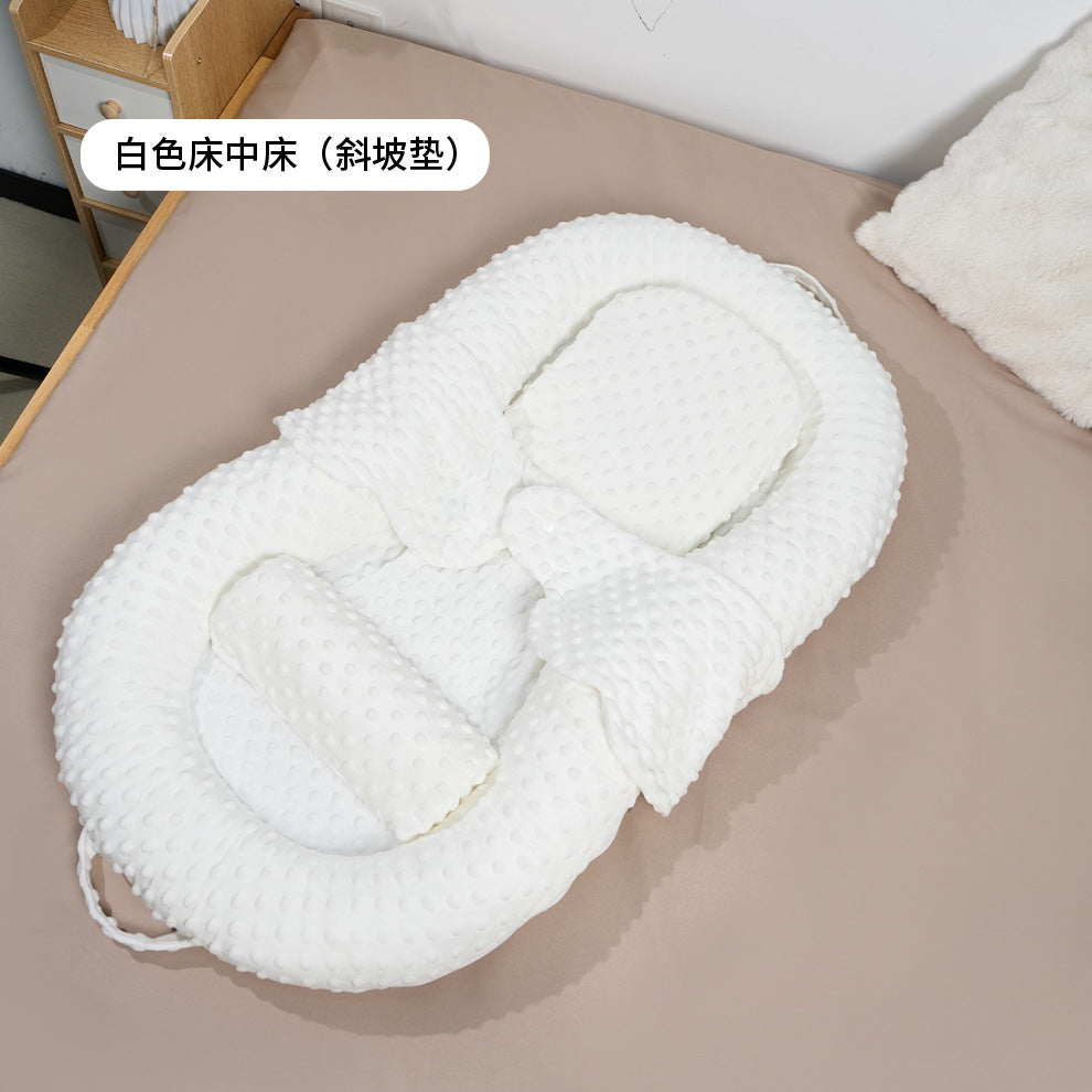 Bed in bed baby newborn anti-pressure baby 0-3 years old anti-startle lying sleeping artifact anti-choking milk vomiting sleeping mat sleeping nest