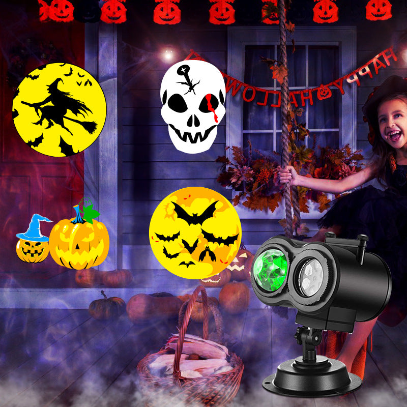 Water pattern film outdoor snowflake card cross-border European and American Christmas lights Halloween day projection lights