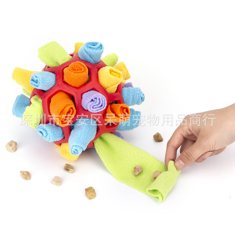 Pet Sniffing Fried Ball Toy Dog Blind Box Hidden Food Bubble Rubber Ball Sniffing Puzzle Anti-Demolition Home Toy
