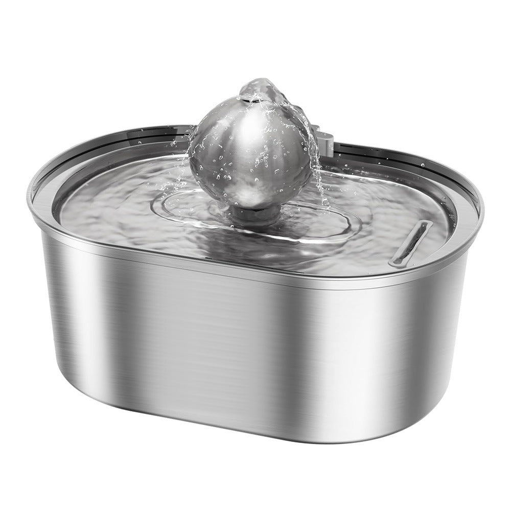 Source factory stainless steel pet smart water dispenser automatic circulation water 3.2L large capacity cat and dog water feeder