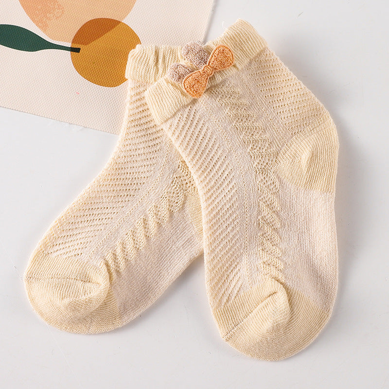 Newborn socks baby summer thin section baby boneless super cute cute middle tube socks 0-6 months wholesale baby