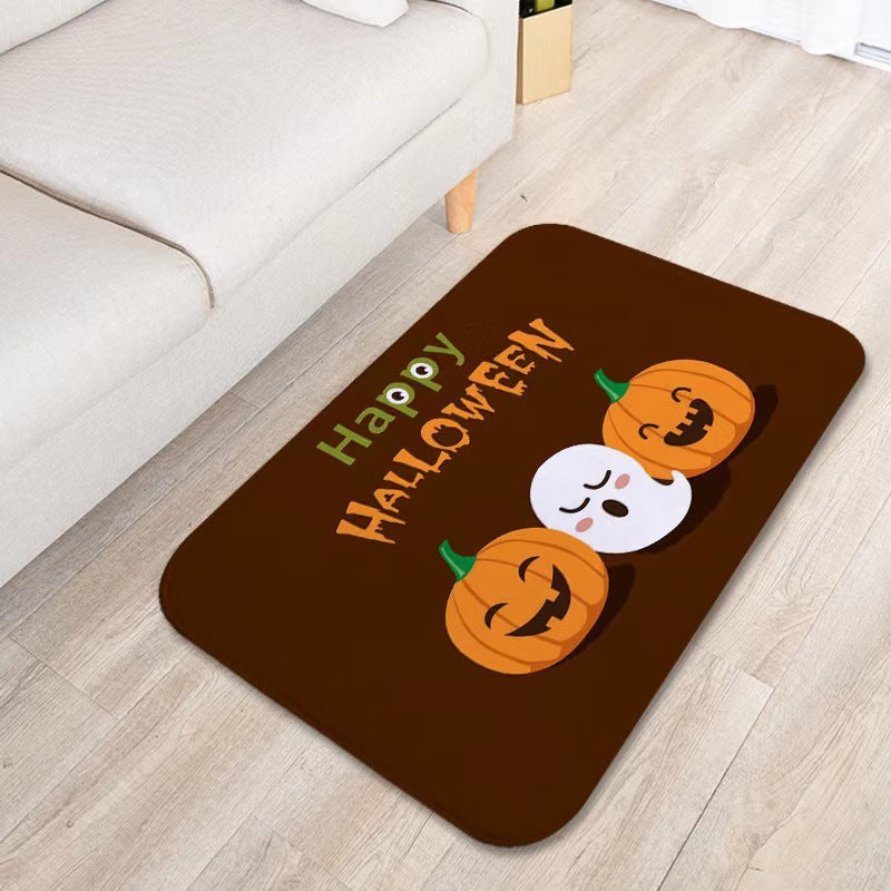 temu Amazon Halloween horror blood red footprints floor mats home bathroom entrance door mats absorbent non-slip mats