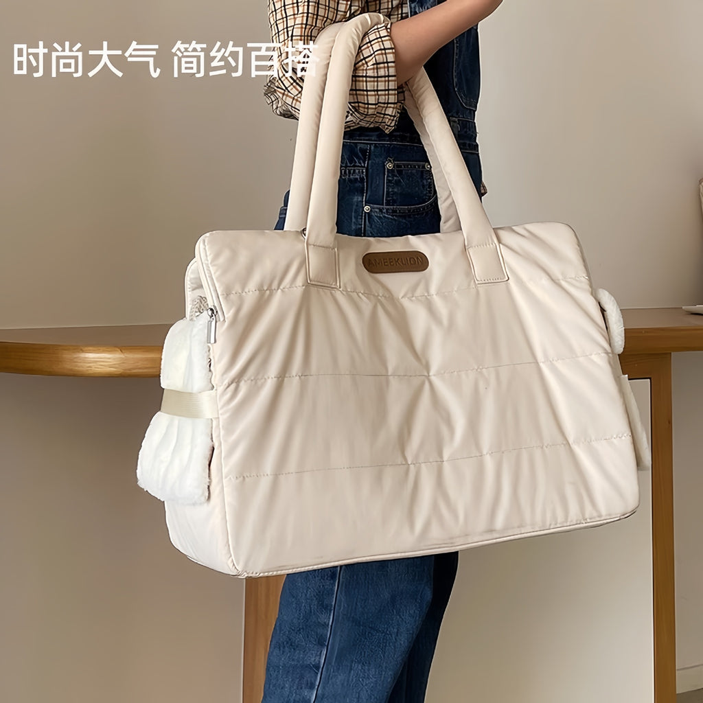 Cat bag portable large capacity hand-held crossbody spring and autumn cotton cloth universal pet bag small dog dog outing bag