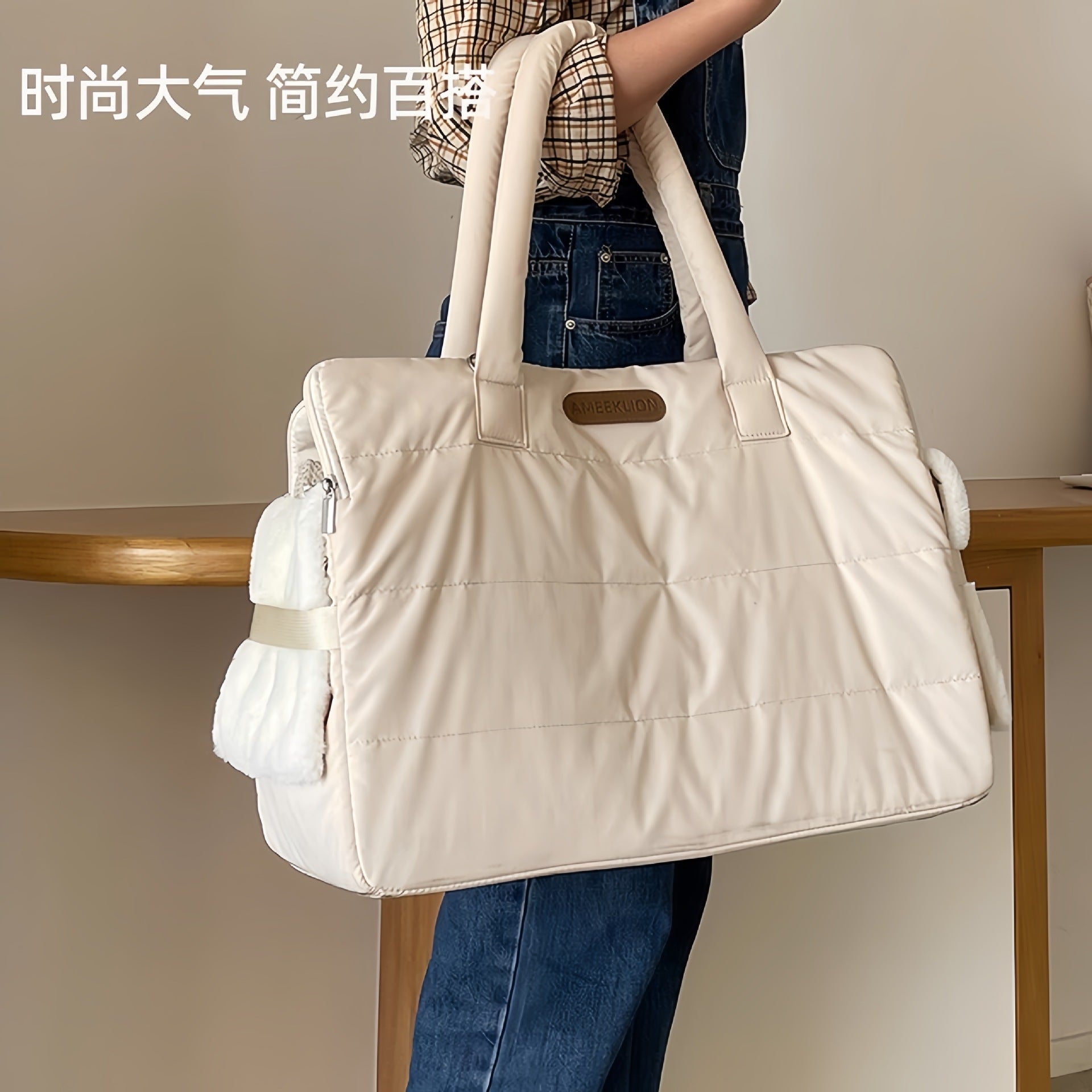 Cat bag portable large capacity hand-held crossbody spring and autumn cotton cloth universal pet bag small dog dog outing bag