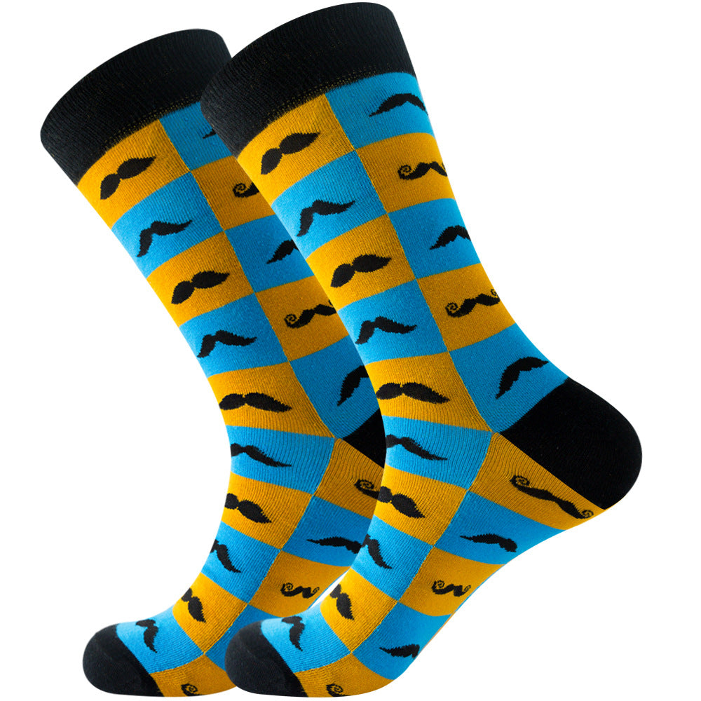 Original design Amazon autumn and winter animal socks astronaut men's socks geometric women's socks Halloween mid-calf socks