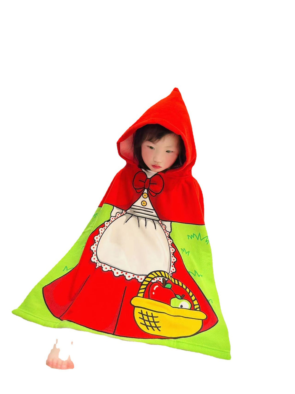 Cartoon Children's Bath Towel Cape Wearable Hooded Cape Baby Bath Absorbent Quick-Drying Beach Towel Bathrobe Towel
