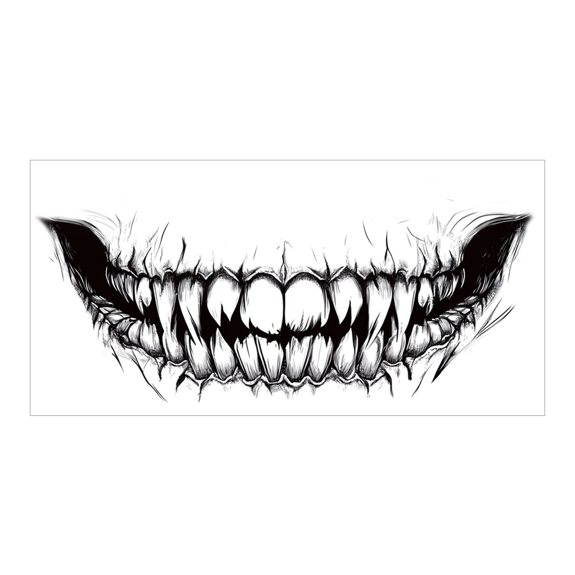 New foreign trade Halloween mouth tattoo stickers party horror makeup horror funny lip makeup DIY mouth stickers