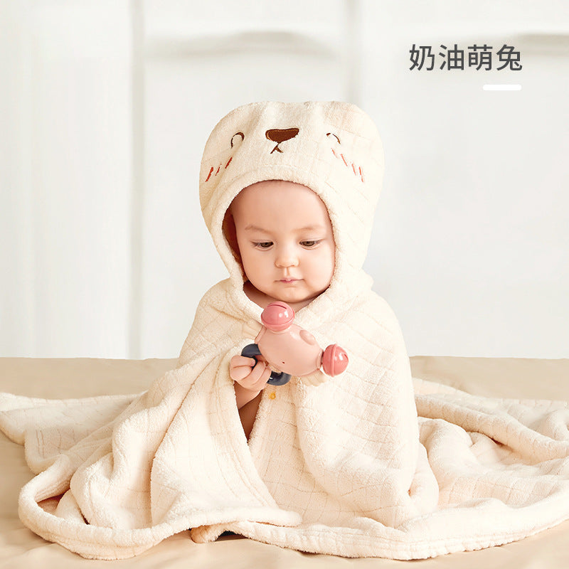 Baby bath towels, children's bathrobes, newborn baby towels, blankets, blankets, super soft absorbent, hooded quilts