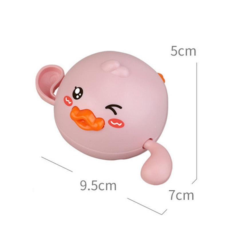 Douyin hot selling children's bathroom water swimming little penguin crab chain cool swim baby bath water toys