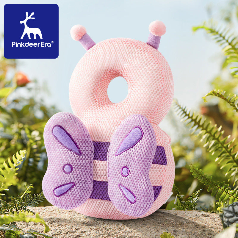 Amazon hot-selling anti-fall pillow baby head pillow butterfly summer animal breathable toddler walking baby head protection