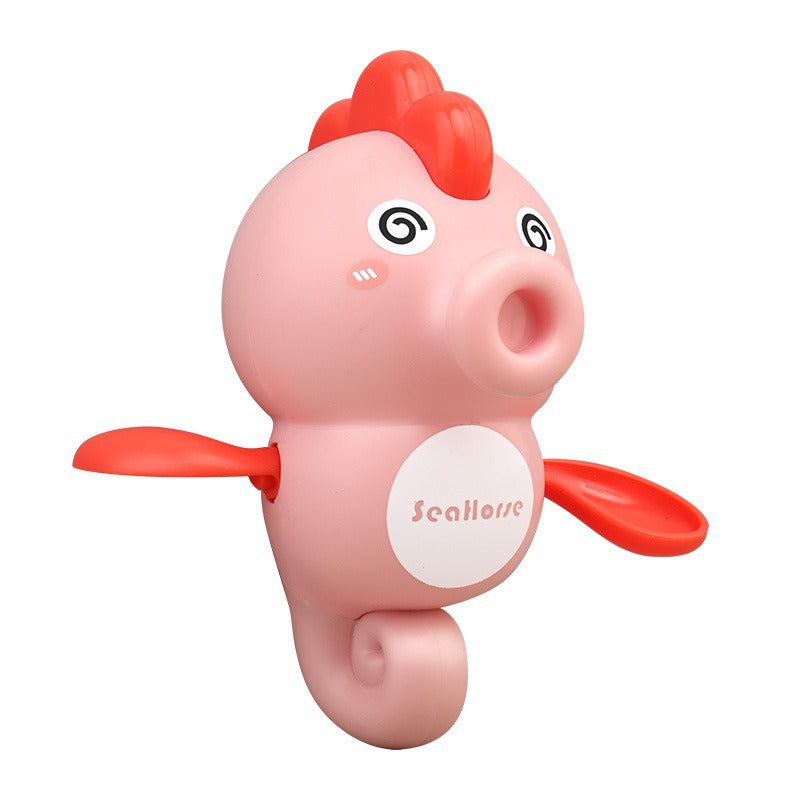 Douyin hot selling children's bathroom water swimming little penguin crab chain cool swim baby bath water toys