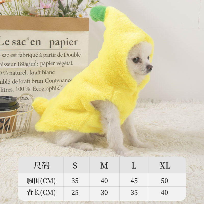 Cross-border pet dog clothes funny clothes big banana pet clothes dress up clothes pet suit dress