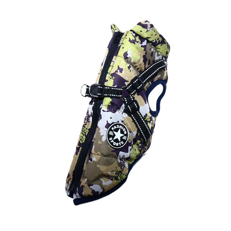 Winter pet thick warm cotton clothes for cats and dogs Teddy two-legged windproof lambskin clothes for small dogs