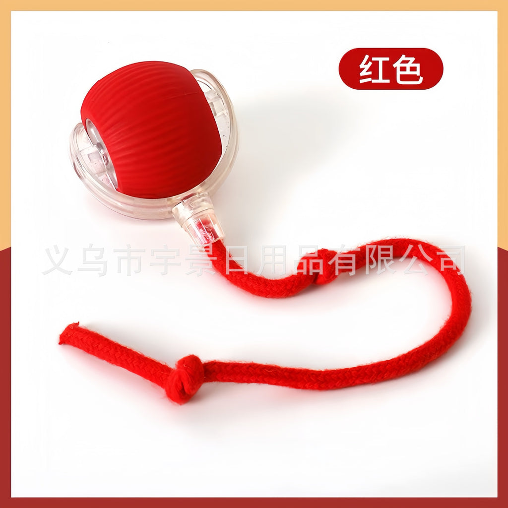 Cross-border hot-selling automatic cat ball, cat self-entertainment ball toy ball to relieve boredom artifact with rope jumping ball pet supplies
