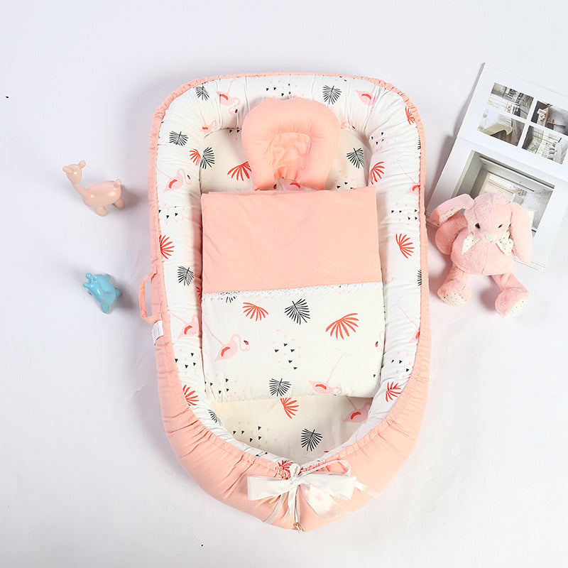 Foreign trade cotton baby bed medium bed American newborn uterus bed bionic bed portable baby bed detachable cross-border