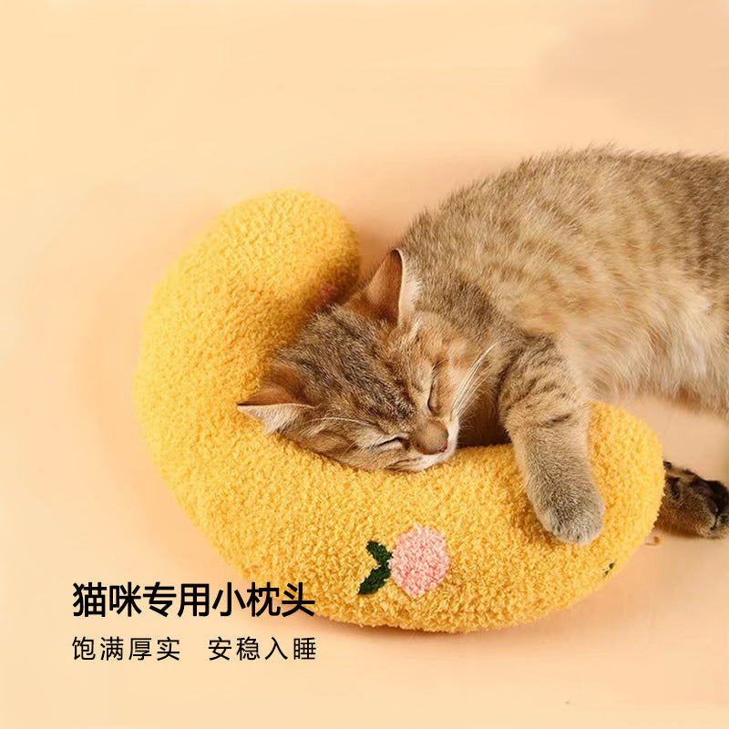Cat Special Toy Pillow Soft and Comfortable Sleeping Cushion Dog Pet Headrest Thickened Cotton Anti-Bite