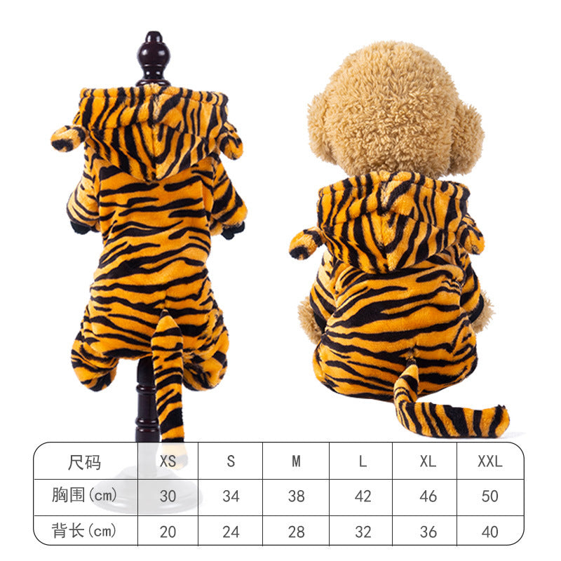 Pet Dog Clothes Autumn and Winter Warm Transformation Clothes Teddy French Doll Corgi Cat Puppy Dinosaur Funny Clothes Wholesale