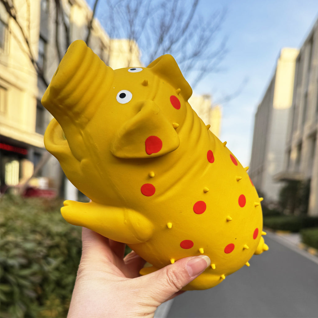 Wholesale pet supplies cross-border supply latex sound toy spotted pig strange cry bite resistant grinding teeth dog toy